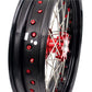 KKE 17 Inch OEM Size Supermoto Wheels for Honda XR650L 1993-2022 Red Nipple