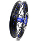 KKE 21 & 18 Inch Enduro Wheels Set for SUZUKI DRZ400 00-04 DRZ400E 00-07 DRZ400S 00-18 Blue Nipple Black Spoke Discs - KKE Racing