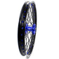 KKE 21 & 18 Inch Enduro Wheels Set for SUZUKI DRZ400 00-04 DRZ400E 00-07 DRZ400S 00-18 Blue Nipple Black Spoke Discs - KKE Racing