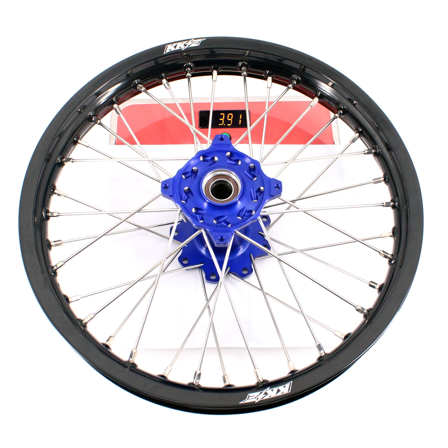 KKE 21 & 18 Enduro Rims for TM EN MX SMR 125-300 Blue Hub Black Rims
