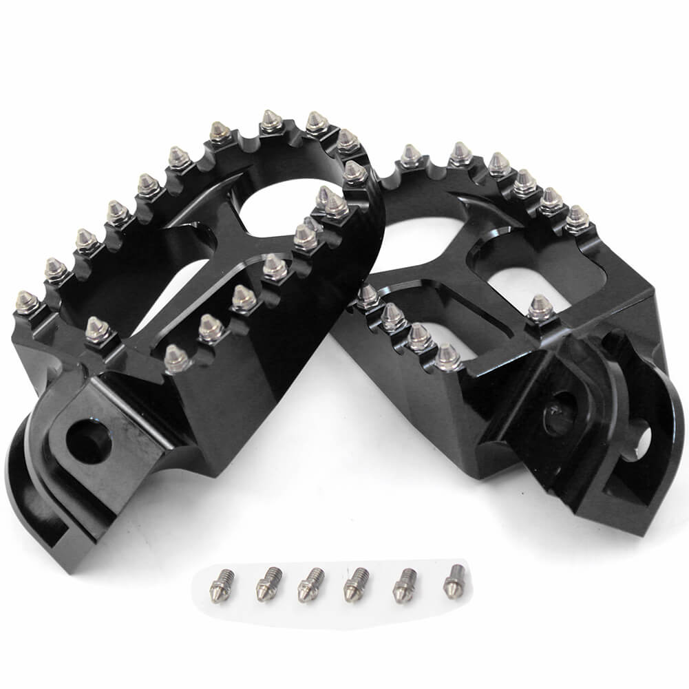 KKE CNC BILLET FOOTPEGS PEDALS FOR KTM 125-530 2001-2015 HUSABERG FE 450 570 08-14 ORANGE BLUE BLACK SILVER - KKE Racing