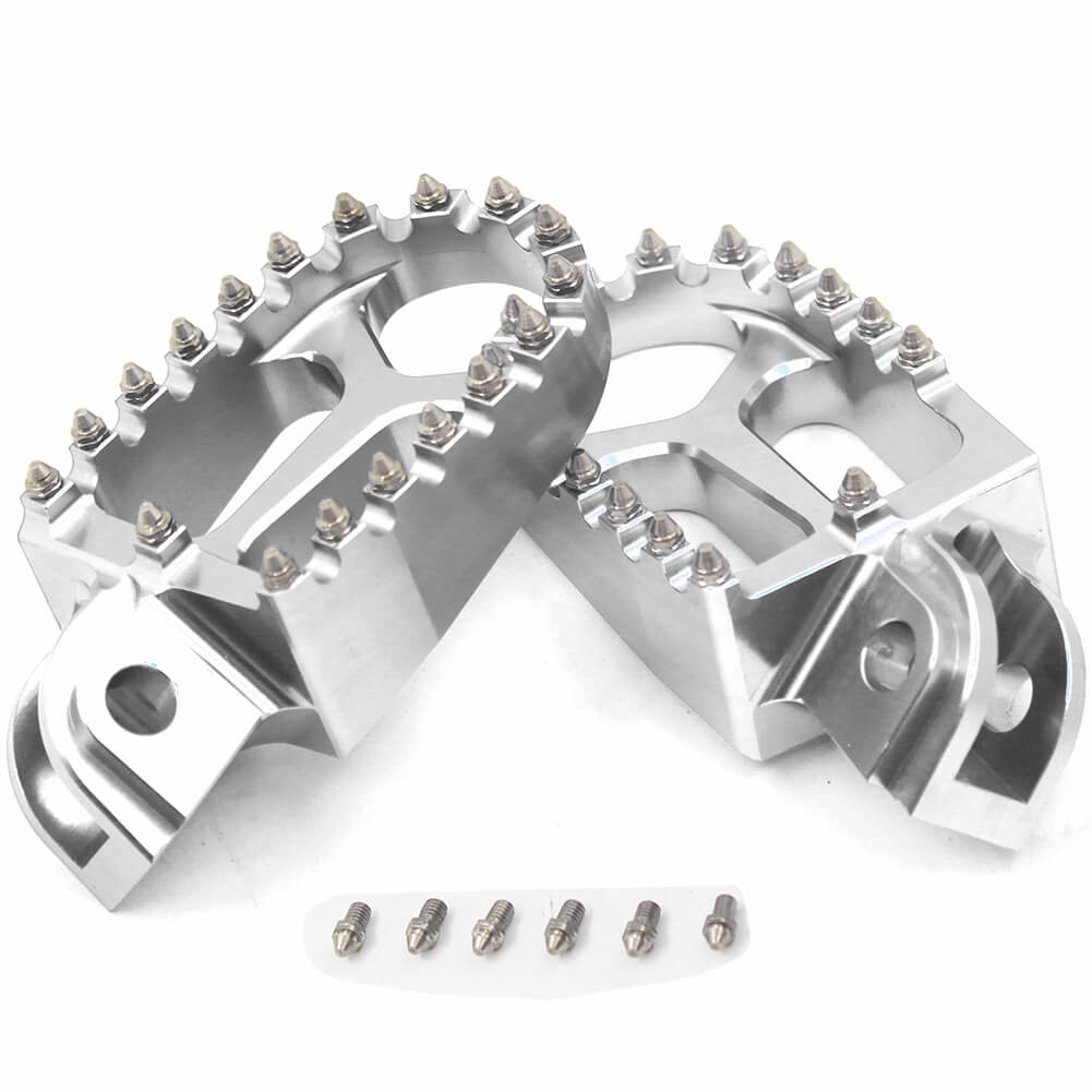 KKE CNC BILLET FOOTPEGS PEDALS FOR KTM 125-530 2001-2015 HUSABERG FE 450 570 08-14 ORANGE BLUE BLACK SILVER - KKE Racing