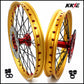 KKE 21 & 19 Cast Red Hubs Billet Gold Rims for Honda XR650R 2000-2008 Red&Gold