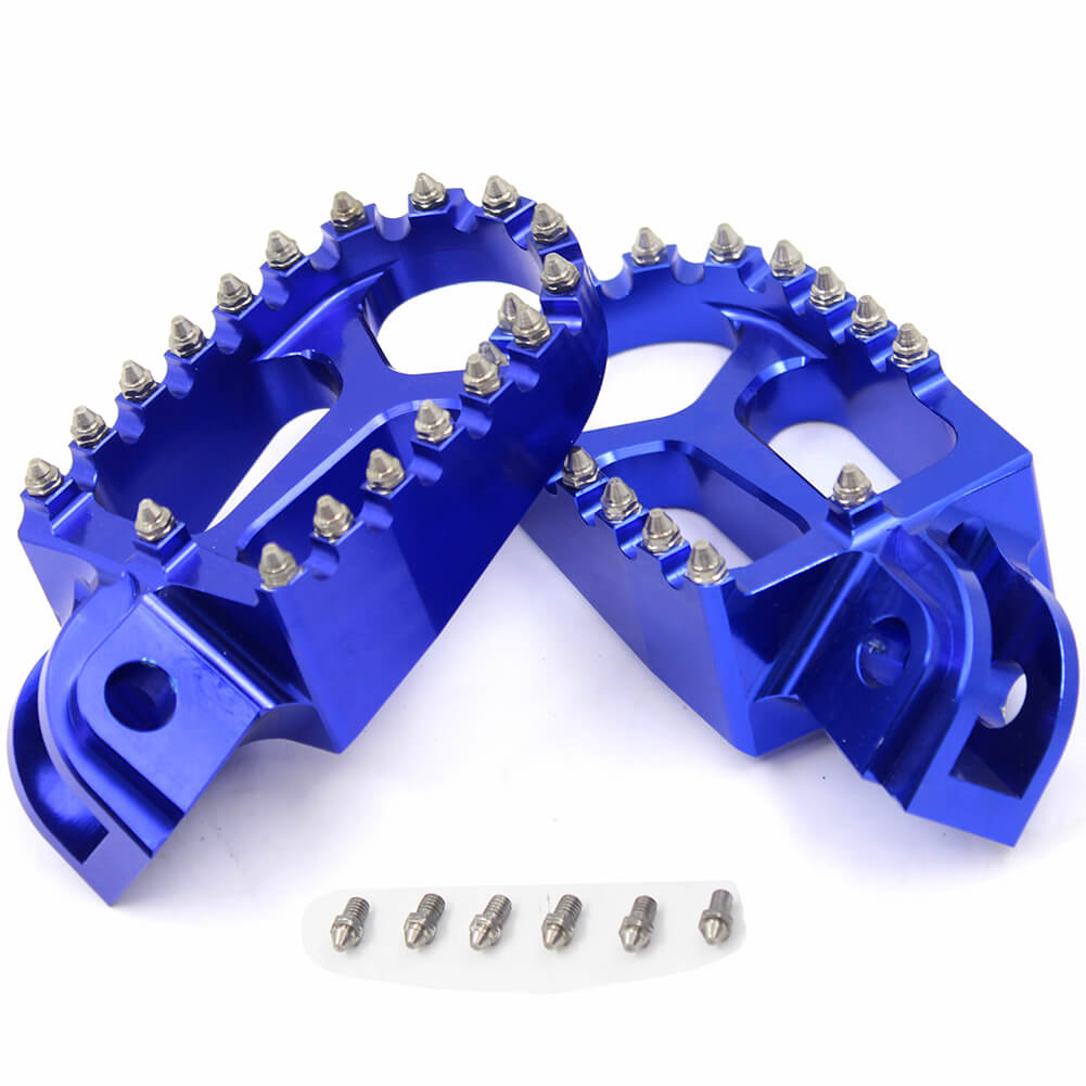 KKE CNC BILLET FOOTPEGS PEDALS FOR KTM 125-530 2001-2015 HUSABERG FE 450 570 08-14 ORANGE BLUE BLACK SILVER - KKE Racing