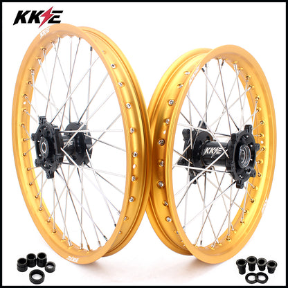 KKE 21 & 18 Enduro Gold Rims For SUZUKI RM125 2001-2007 RM250 2001-2008
