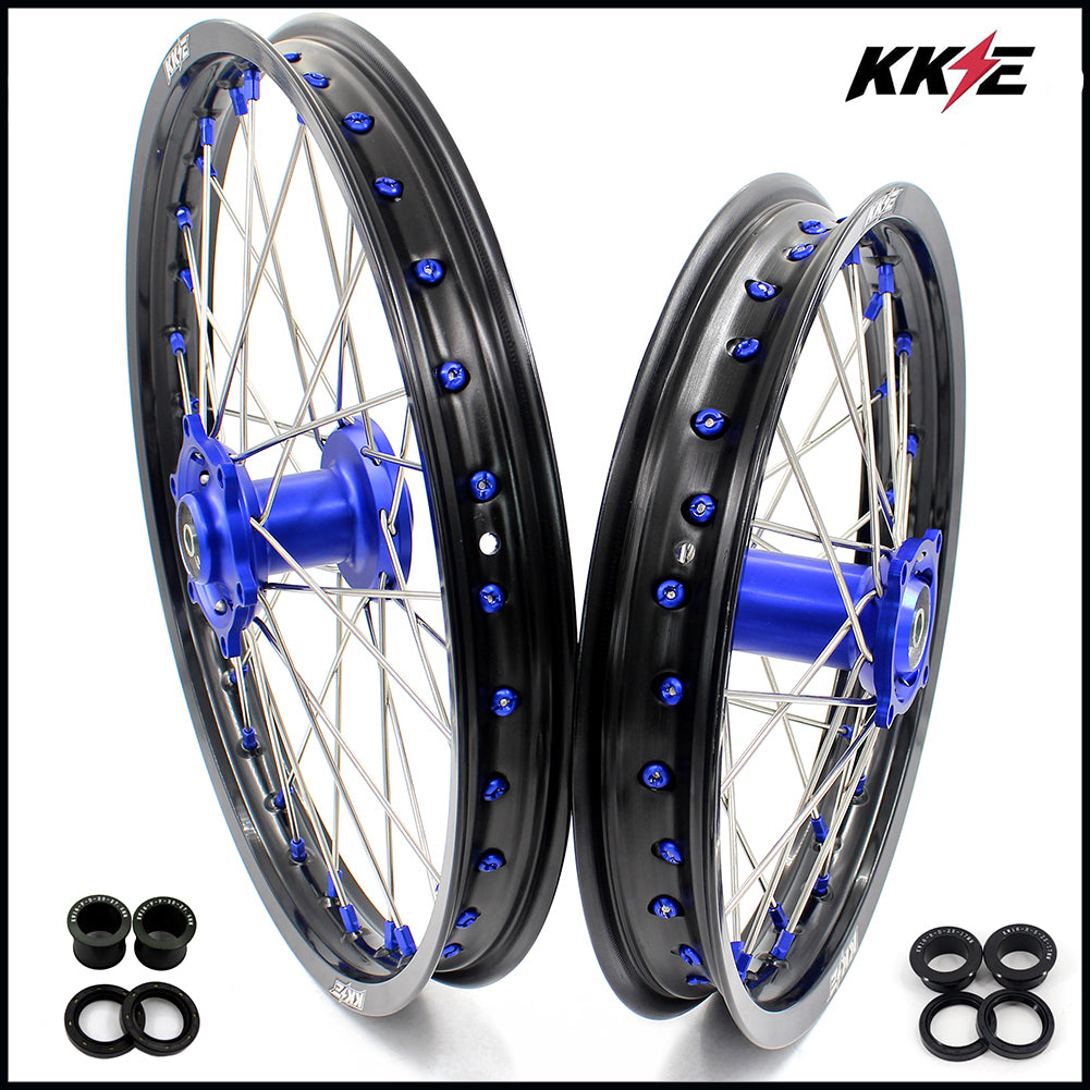 KKE For Kawasaki KX80 KX85 KX100 19/16 Big Kid's Wheels Rims Blue Nipp ...
