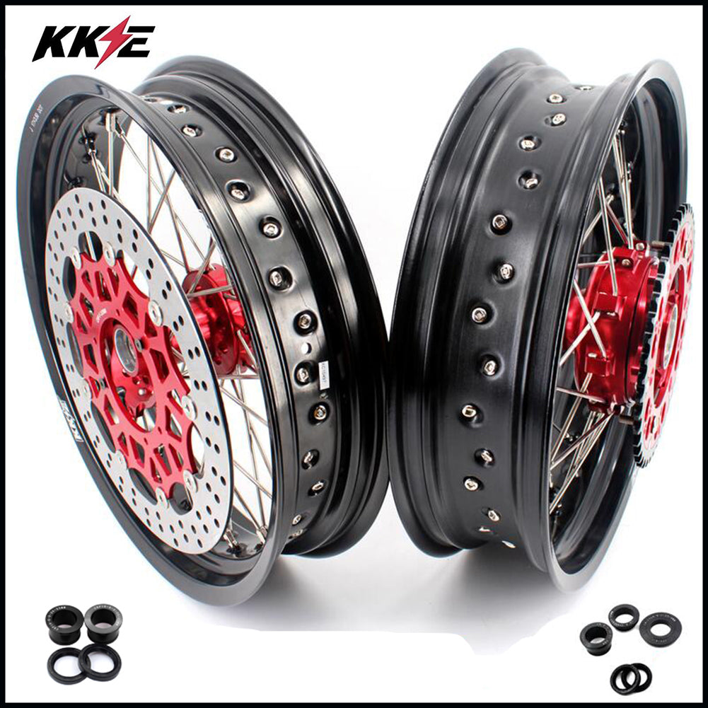 KKE 3.5/4.5 Cush Drive Supermoto Wheels for HONDA XR650L 1993-2021 Disc