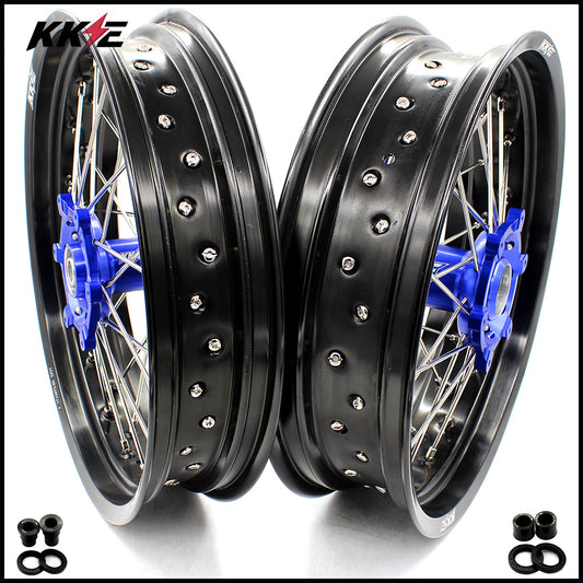 KKE 3.5/4.25 Supermoto Street Wheels Set For SUZUKI DRZ400 DRZ400E DRZ400S