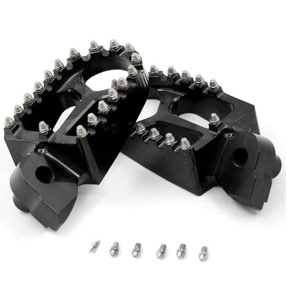 KKE BLUE BLACK SILVER BILLET CNC FOOTPEGS FOR YAMAHA YZ85 YZ125 YZ250 YZ426F YZ450F WR250F WR450F - KKE Racing