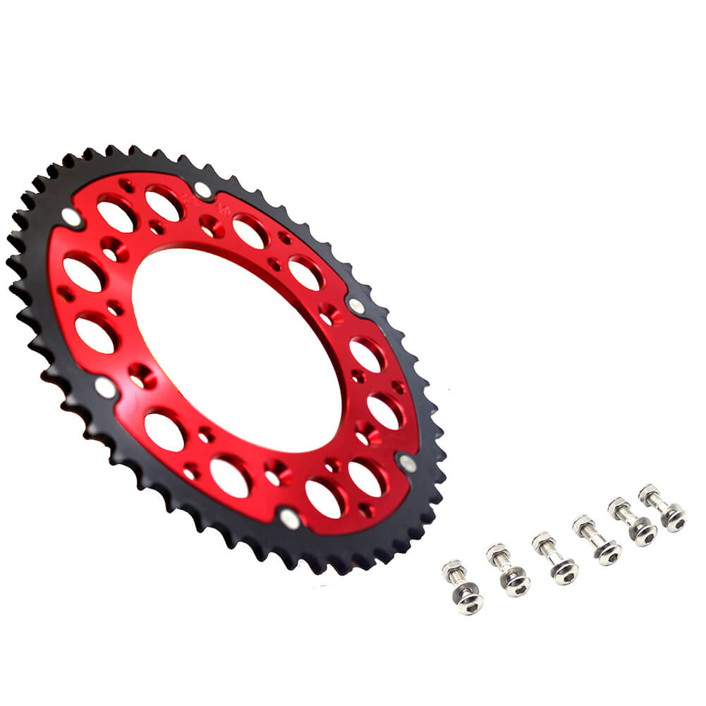 KKE REAR HYBRID SPROCKET 44T/48T/49T/50T/51T/52T RED FOR HONDA CRF250R CRF450R CRF250X CRF450X - KKE Racing