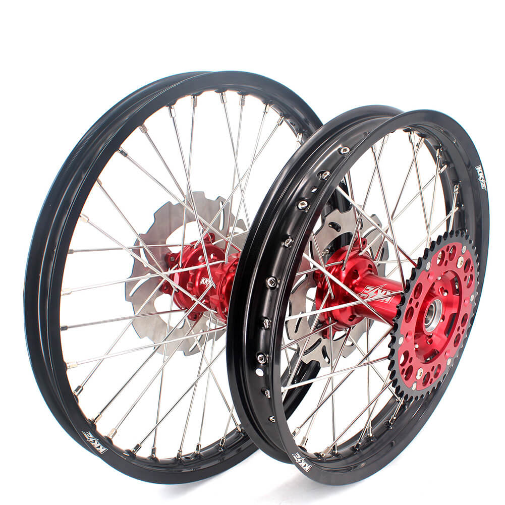 KKE 21&18 21&19 Wheels for HONDA CR125R 1998-2001 CR250R 1997-2001 Red&Black