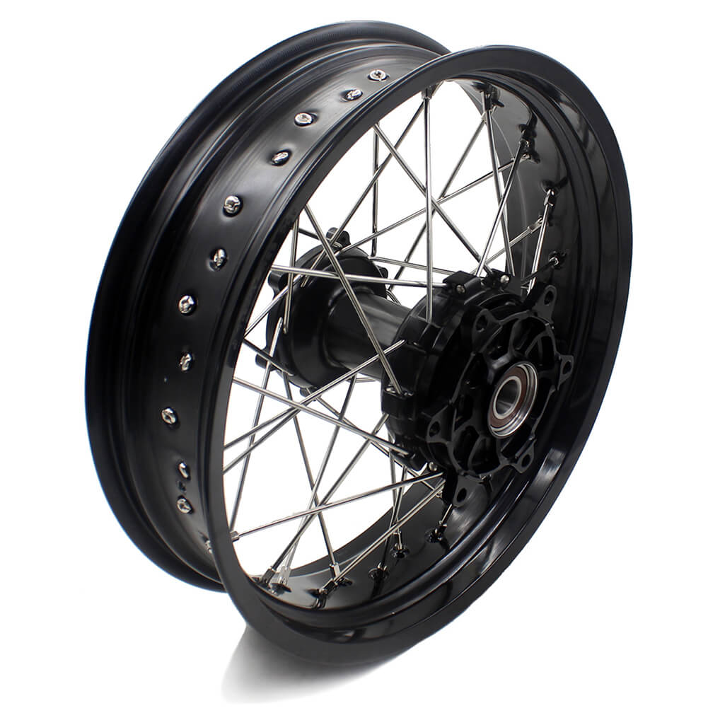 KKE 2.5*19/4.25*17 CUSH DRIVE SUPERMOTO WHEELS SET FOR KTM 990 950 2003-2015 DUAL DISC - KKE Racing