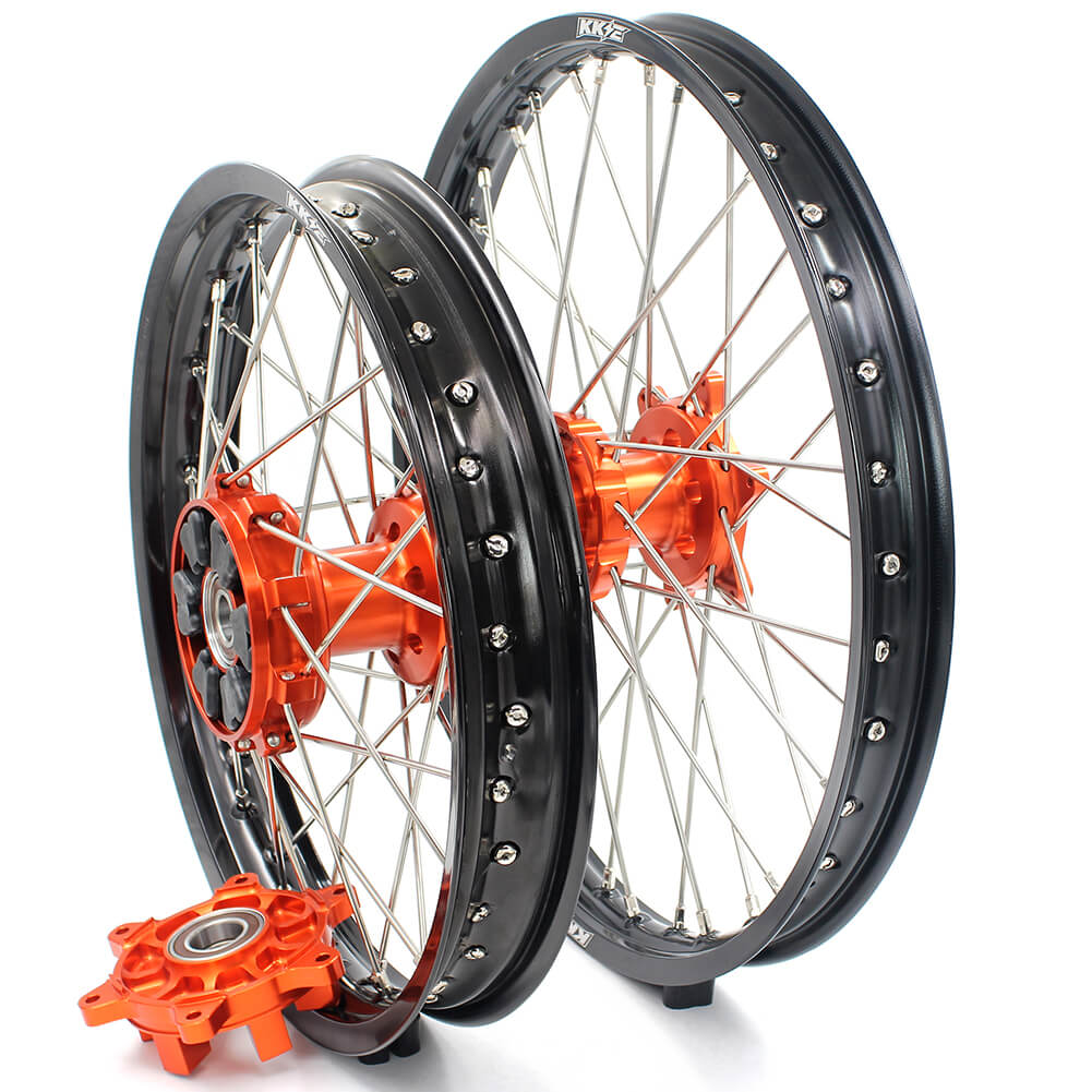 KKE 21/18 CUSH DRIVE WHEELS SET FIT KTM EXC EXCR EXCF 125-530CC 250 300 350 450 525 530 2003-2019 - KKE Racing