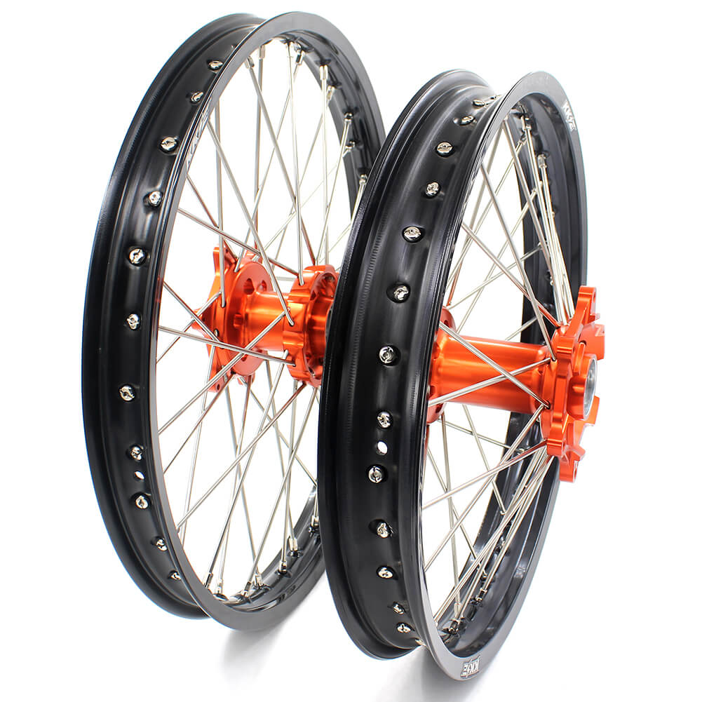KKE 21/18 21/19 MX ENDURO WHEELS RIMS SET FIT KTM SXF XCF XCW EXCR EXCF 125-530 250 300 350 450 525 530CC - KKE Racing