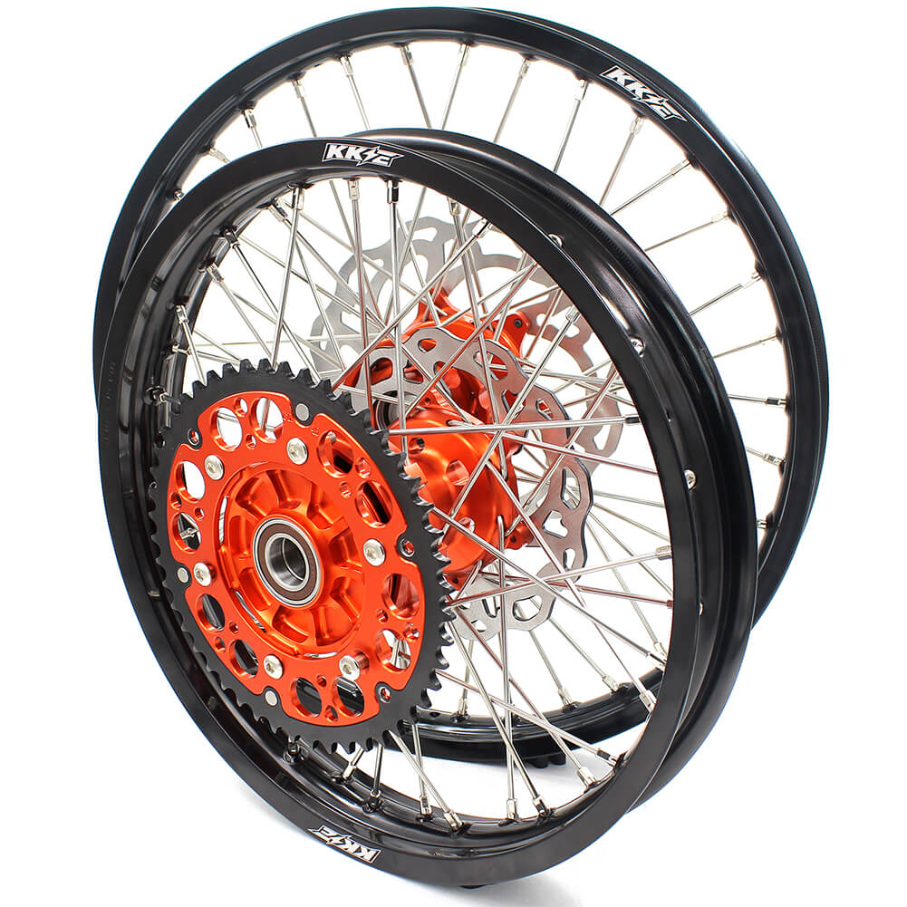 KKE 21/18 CUSH DRIVE WHEELS SET FIT KTM EXC EXCR EXCF 125-530CC 250 300 350 450 525 530 2003-2019 - KKE Racing