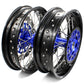 KKE DRZ400 DRZ400S DRZ400E DRZ400SM 3.5/4.25*17 SUPERMOTO WHEELS RIMS SET FIT SUZUKI BLUE CNC HUB - KKE Racing