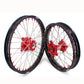 KKE 21" 18" OEM Size Motorcycle Alloy Wheels Rims Compatible with HONDA XR650L 1993-2022 Red Nipples