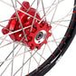 KKE 21" 18" OEM Size Motorcycle Alloy Wheels Rims Compatible with HONDA XR650L 1993-2022 Red Nipples
