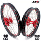 KKE 21" 18" OEM Size Motorcycle Alloy Wheels Rims Compatible with HONDA XR650L 1993-2022 Red Nipples