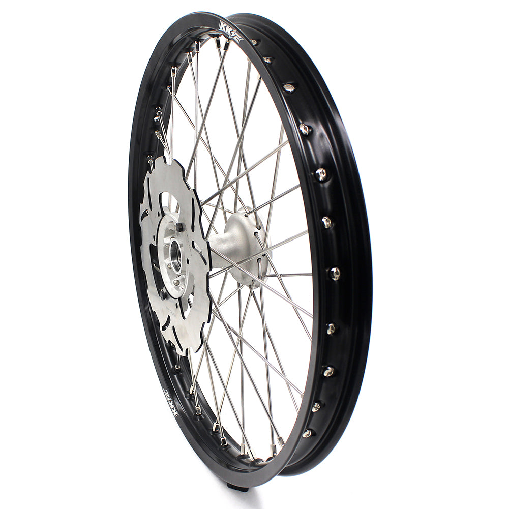 KKE 21 & 19 Casting MX Rims for Honda XR650R 2000-2008 240MM/240MM Disc Silver&Black