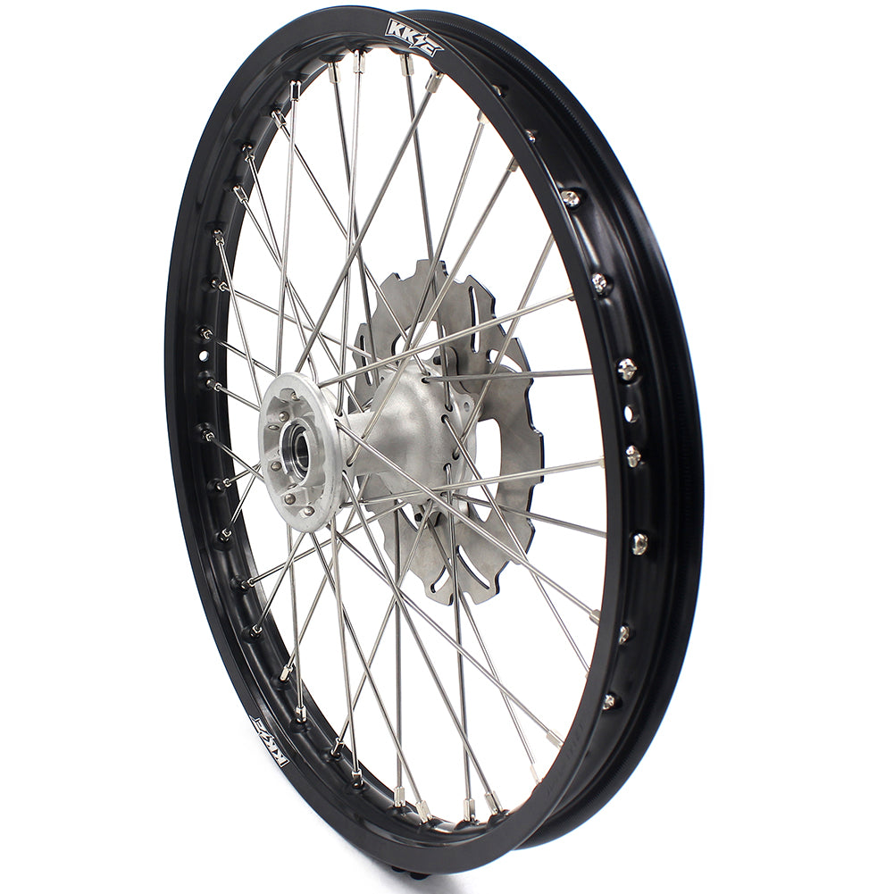 KKE 21 & 19 Casting MX Rims for Honda XR650R 2000-2008 240MM/240MM Disc Silver&Black