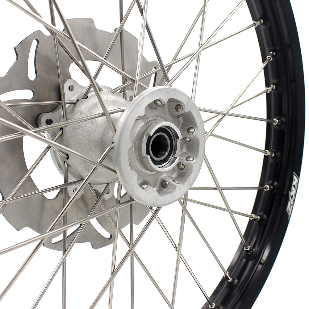 KKE 21 & 19 Casting MX Rims for Honda XR650R 2000-2008 240MM/240MM Disc Silver&Black