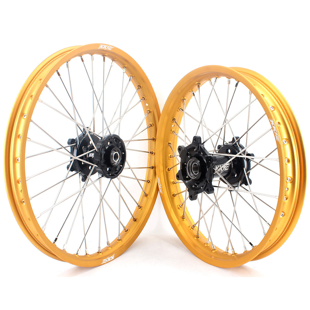 KKE 21 & 19 MX Gold Rims for Suzuki RM125 RM250 1996-2000 Black Hub