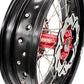 KKE 17 inch Supermoto Wheels Rims for HONDA XR650L 1993-2021 Red Hub Discs