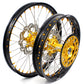 KKE FRONT 1.6*21 INCH REAR 2.15*18 INCH ENDURO WHEELS SET FOR SUZUKI DRZ400 00-04 DRZ400E 00-07 DRZ400S 00-18 GOLD NIPPLE BLACK SPOKE - KKE Racing