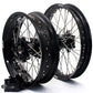 KKE 2.5*19 & 4.25*17 Cush Drive Supermoto Wheels for SUZUKI Dr650se 1996-2021 Black