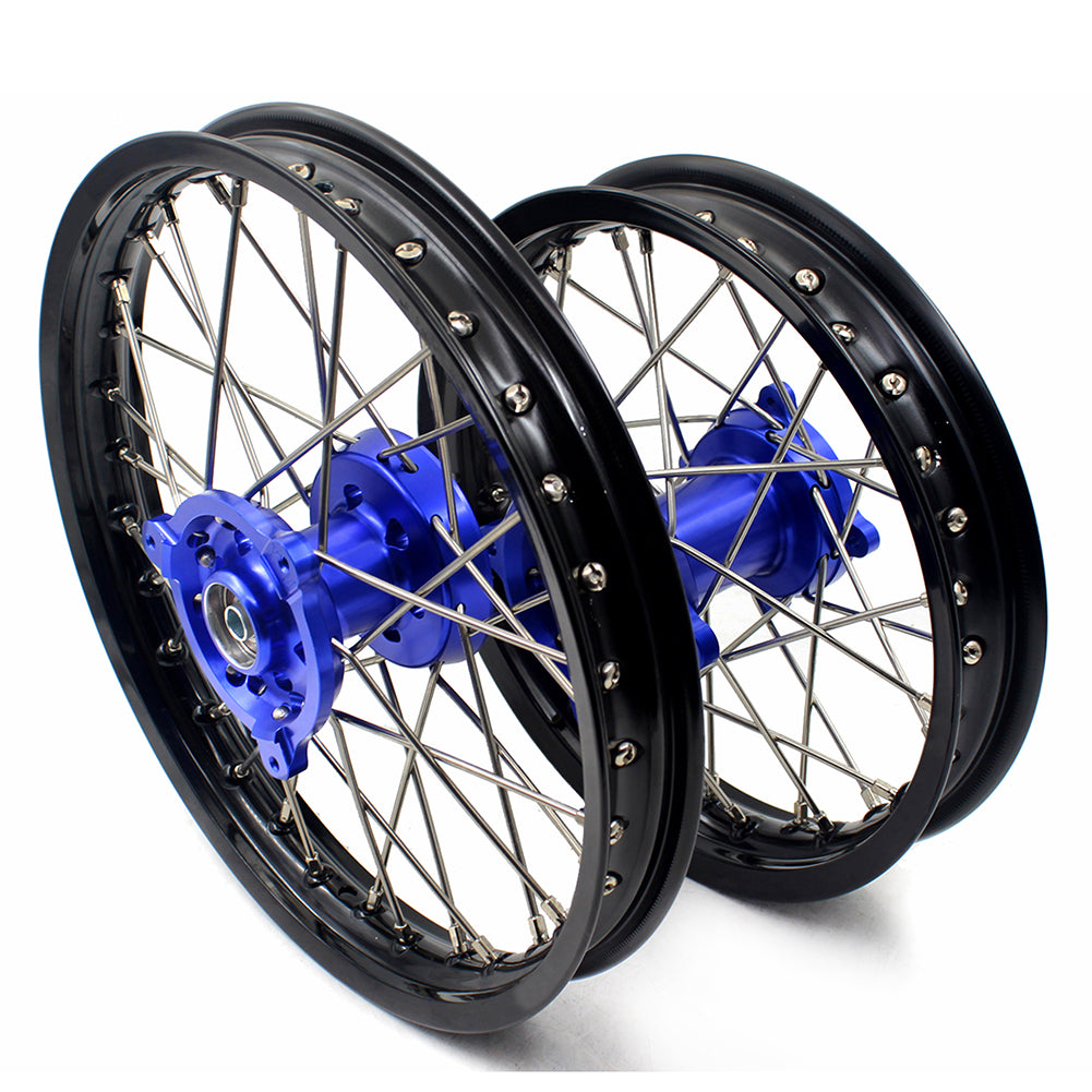 KKE 14 & 12 Kids Wheels Rims Set for YAMAHA YZ65 2018-2023 Blue