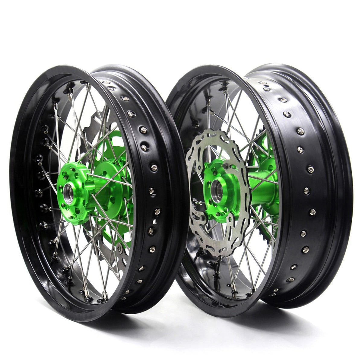 Pre-order KKE 3.5/4.25*17inch For KAWASAKI KX250F KX450F 2006-2018 Supermoto Rims With Disc&Sprocket