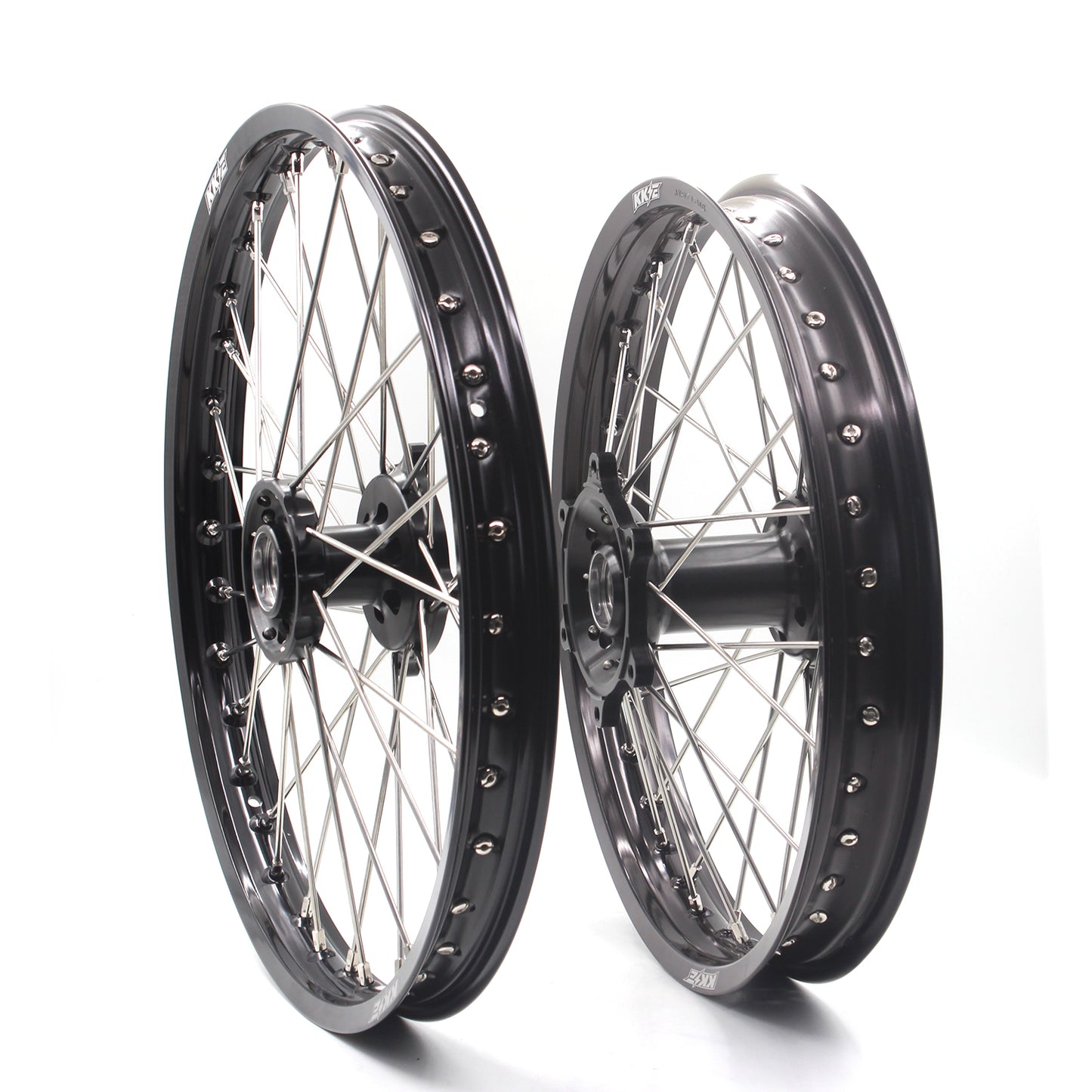 KKE 21 & 18 Enduro Wheels Rims for Husqvarna TE TC FE FC SMR TXC  2000-2013 Red Hubs