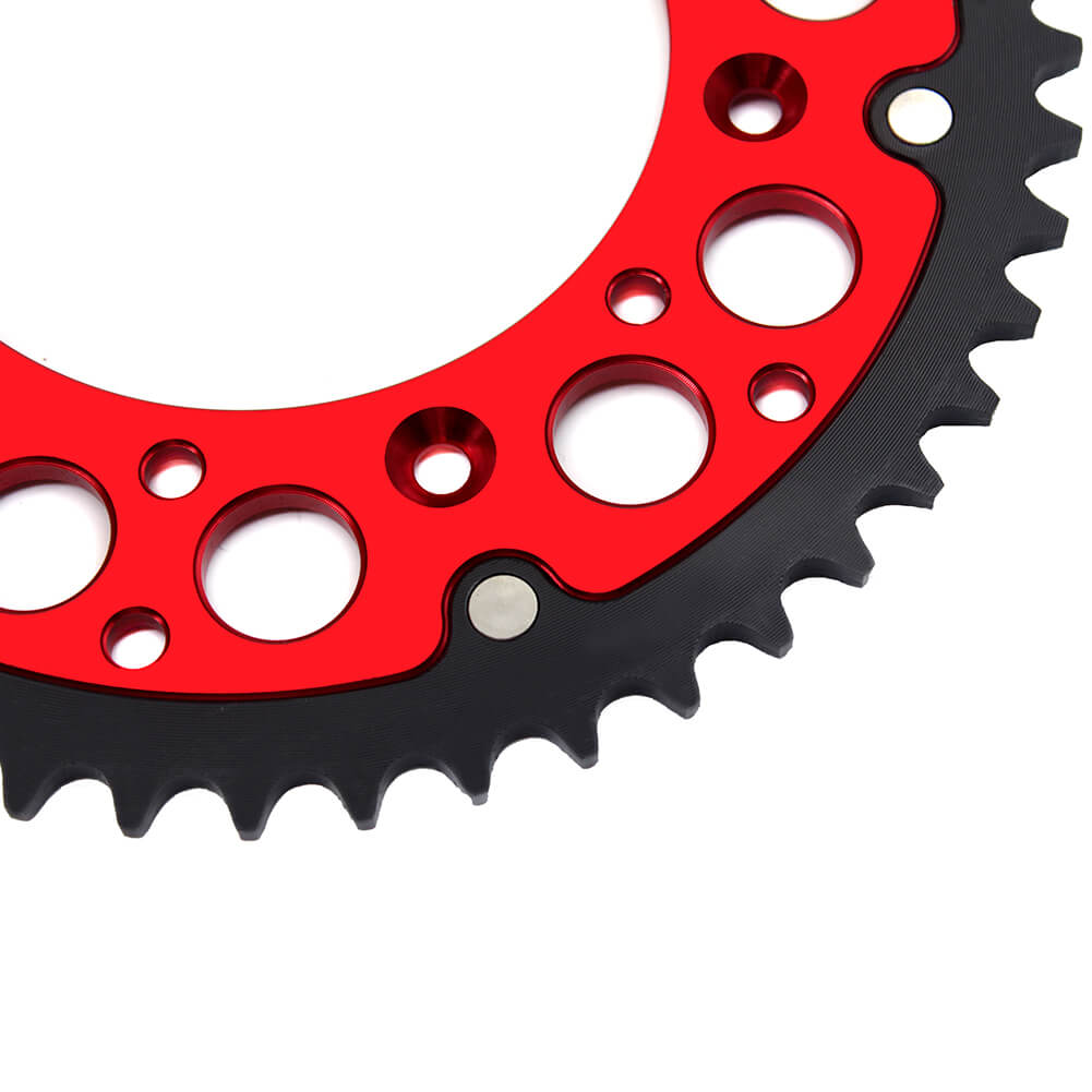 KKE REAR HYBRID SPROCKET 44T/48T/49T/50T/51T/52T RED FOR HONDA CRF250R CRF450R CRF250X CRF450X - KKE Racing