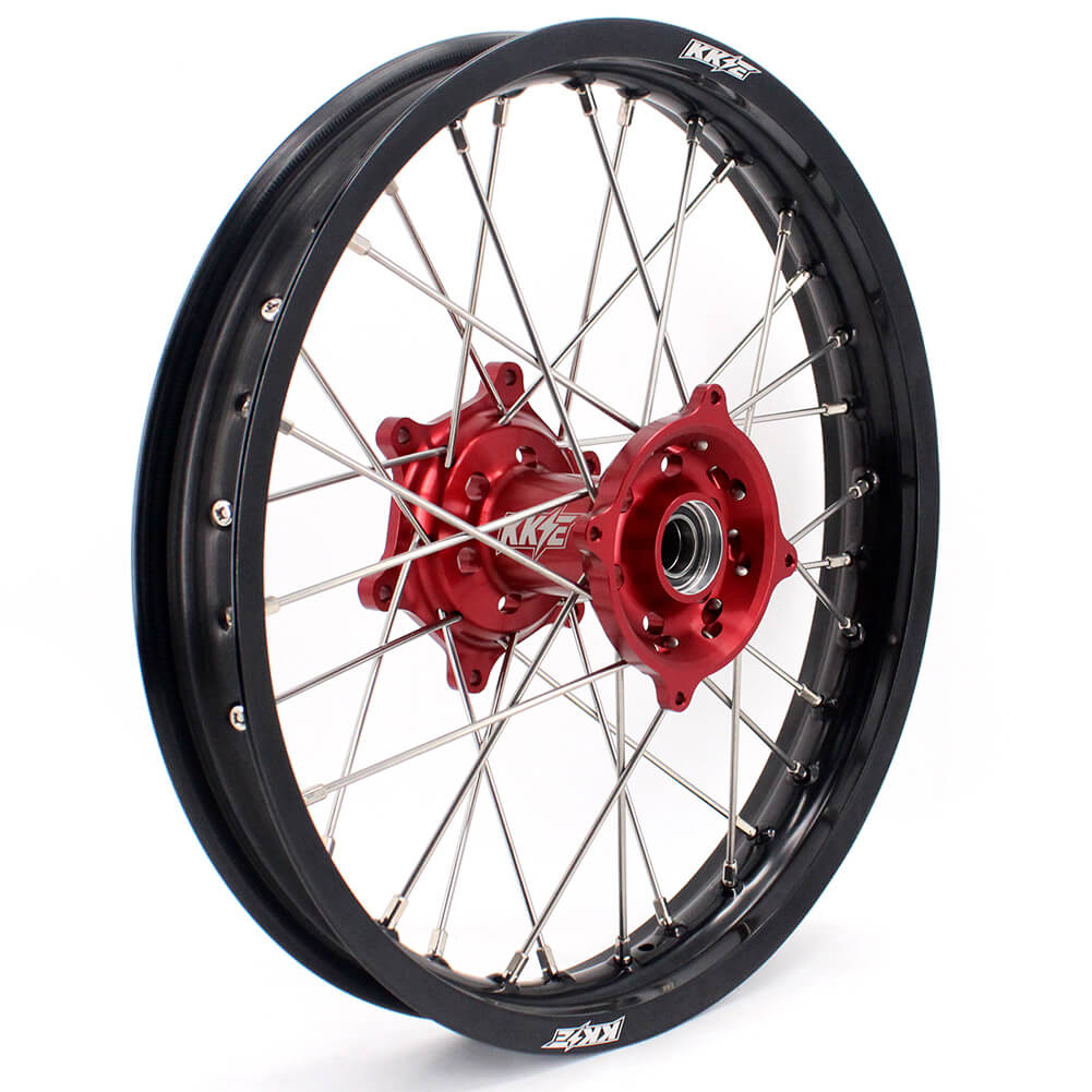 KKE 21/18 ENDURO WHEELS SET FOR HONDA CRF250X 2004-2019 CRF450X 05-19 RED HUBS - KKE Racing