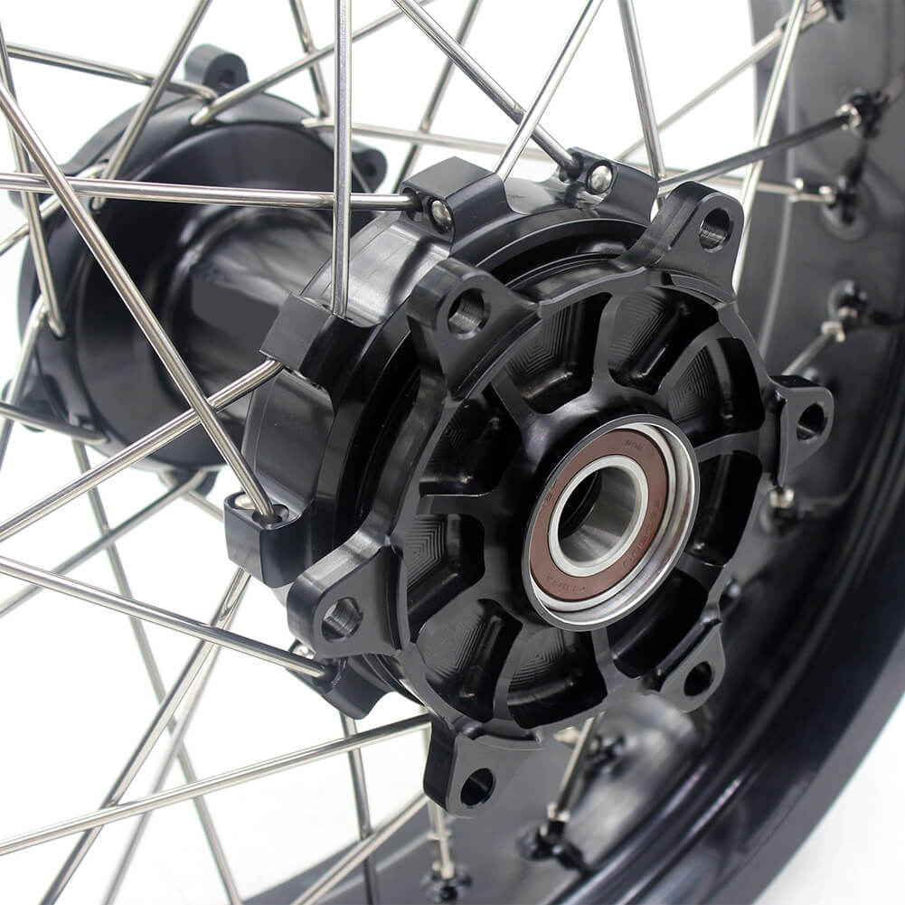 KKE 2.5*19/4.25*17 CUSH DRIVE SUPERMOTO WHEELS SET FOR KTM 990 950 2003-2015 DUAL DISC - KKE Racing