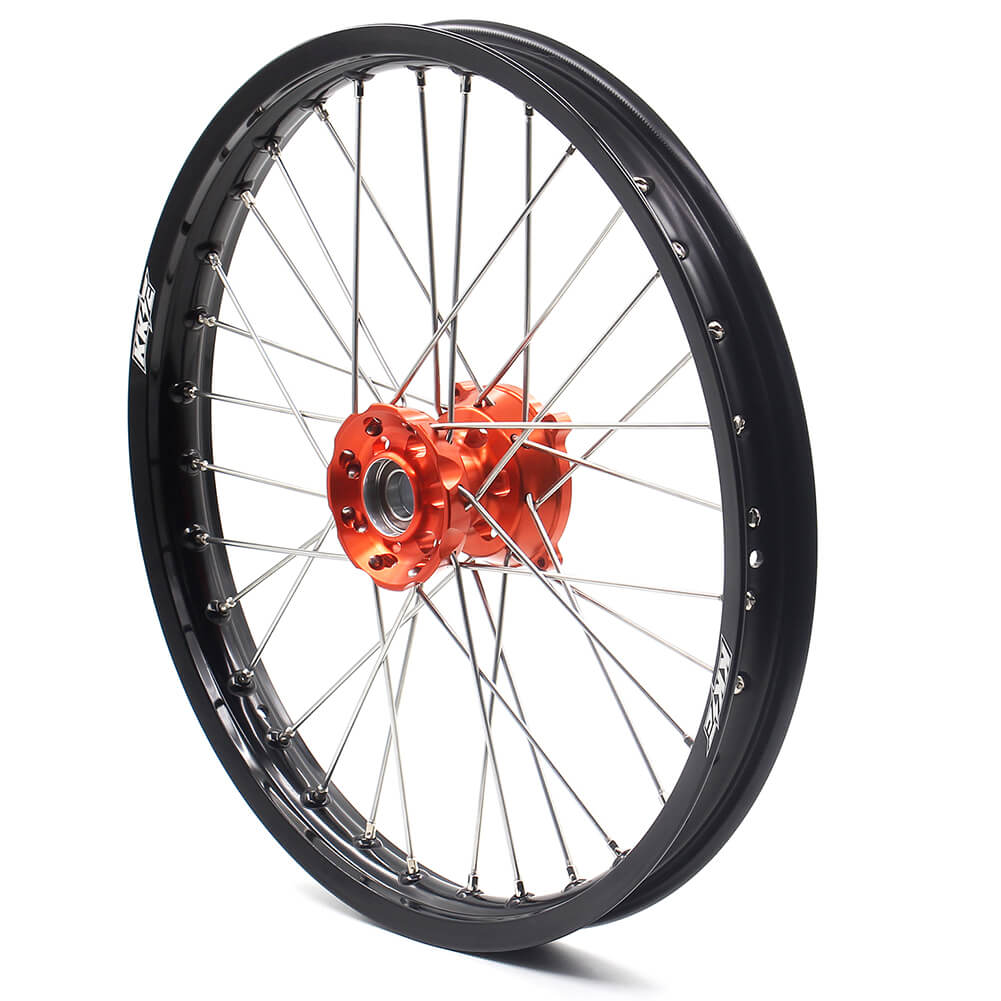 KKE 17/14 KID'S SMALL WHEELS RIMS SET FIT KTM85 SX 2003-2018 MINI BIKE ORANGE CNC HUB - KKE Racing