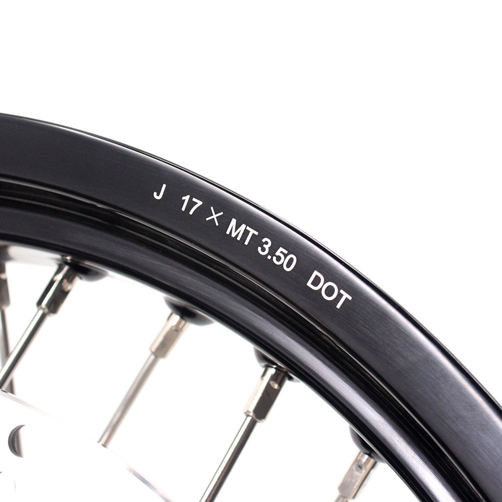 KKE 3.5 & 5.0 17 Inch Wheels for Yamaha WR250F 2001 WR450F 2003-2018 Black