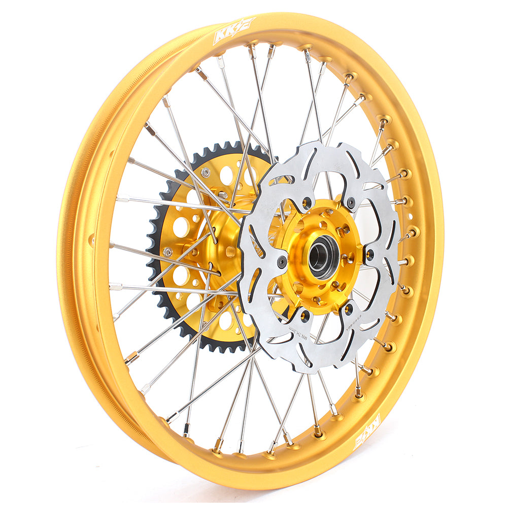 KKE 21 & 19 GLM Gold Wheels for SUZUKI RM125 RM250 1996-2000