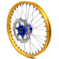 KKE 21"&18" Enduro Dirtbike Casting Wheels For YAMAHA YZ125 YZ250 1999-2016 YZ250F YZ450F 2003-2015 Gold Rim With Disc