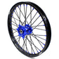 KKE 21 & 18 Inch Enduro Wheels Set for SUZUKI DRZ400 00-04 DRZ400E 00-07 DRZ400S 00-18 Blue Nipple Black Spoke Discs - KKE Racing