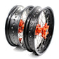 KKE 3.5/4.25 CUSH DRIVE SUPERMOTO WHEELS SET FOR KTM SX SXF XCW XCF EXC EXCW 2003-2019 ORANGE HUB - KKE Racing