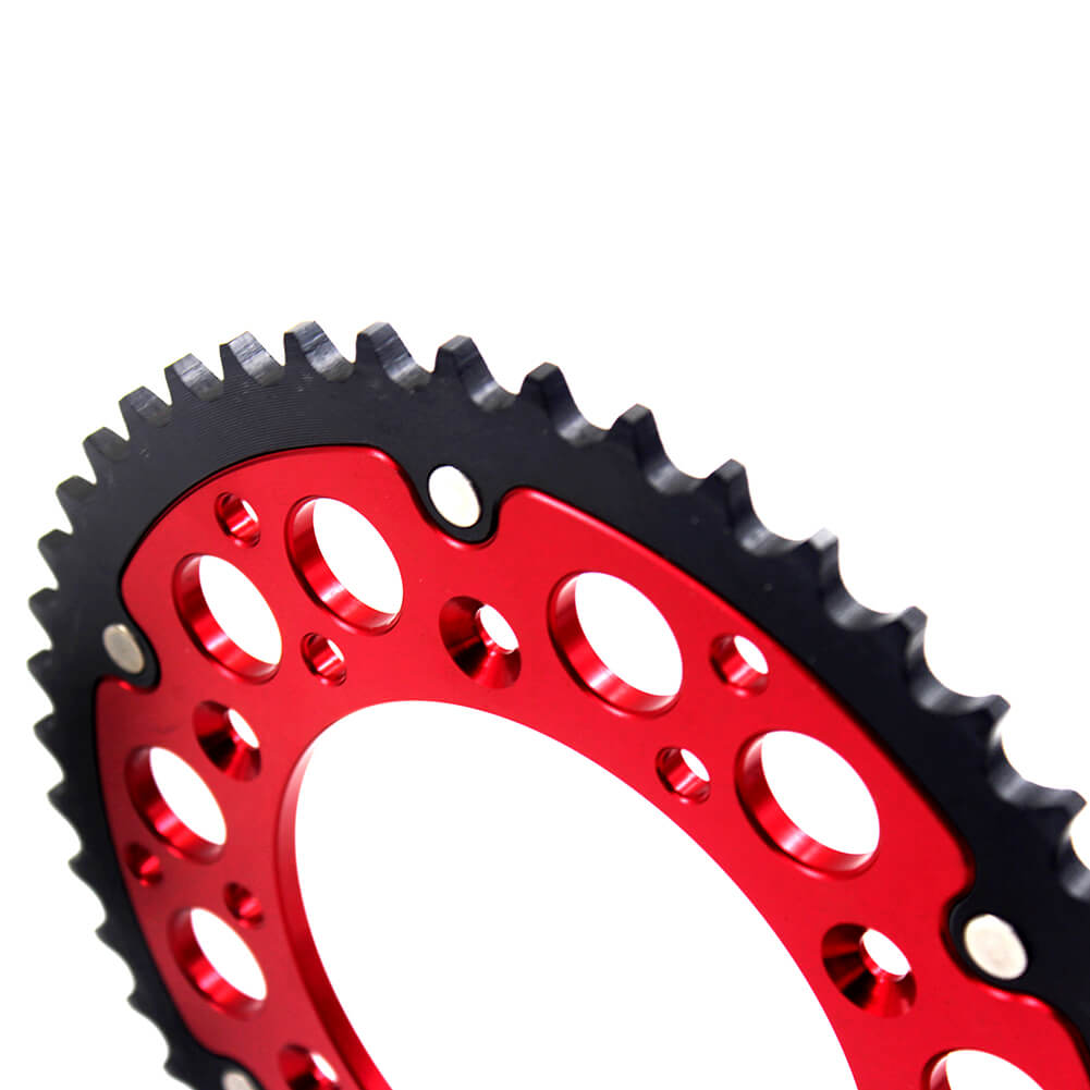 KKE REAR HYBRID SPROCKET 44T/48T/49T/50T/51T/52T RED FOR HONDA CRF250R CRF450R CRF250X CRF450X - KKE Racing