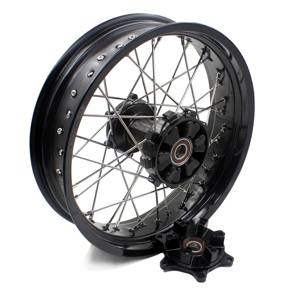 KKE 2.5*19/4.25*17 CUSH DRIVE SUPERMOTO WHEELS SET FOR KTM 990 950 2003-2015 DUAL DISC - KKE Racing