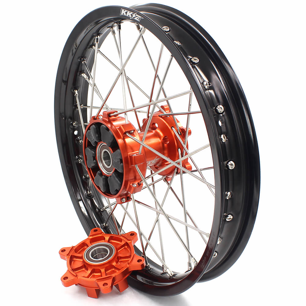 KKE 21/18 CUSH DRIVE WHEELS SET FIT KTM EXC EXCR EXCF 125-530CC 250 300 350 450 525 530 2003-2019 - KKE Racing