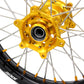 KKE FRONT 1.6*21 INCH REAR 2.15*18 INCH ENDURO WHEELS SET FOR SUZUKI DRZ400 00-04 DRZ400E 00-07 DRZ400S 00-18 GOLD NIPPLE BLACK SPOKE - KKE Racing