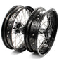 3.5/4.25 DRZ400 00-04 DRZ400E 00-07 DRZ400S 00-18 DRZ400SM 05-18 SUPERMOTO WHEELS SET FOR SUZUKI BLACK HUBS - KKE Racing