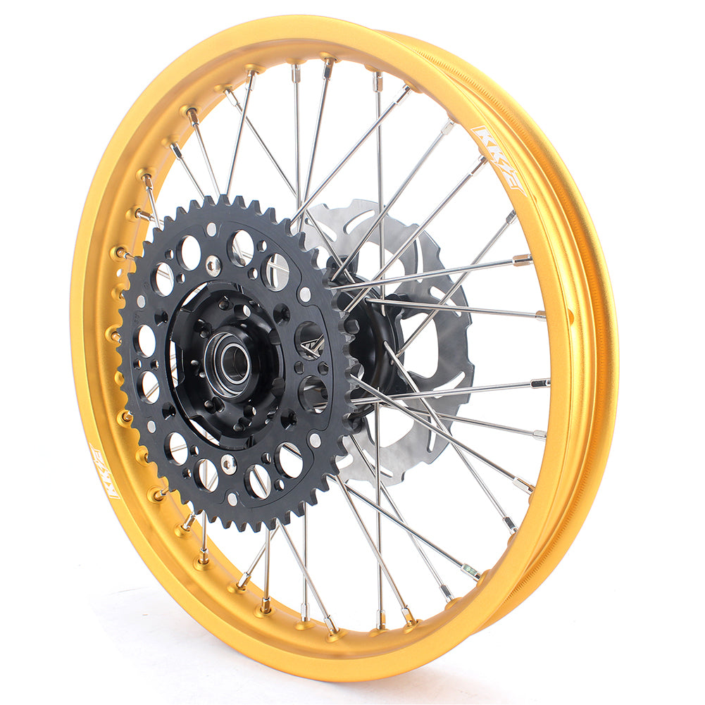 KKE 21 & 19 Dirt Bike Gold Rims for Suzuki RM125 2001-2007 RM250 2008