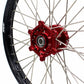 KKE 21/19 SPOKED MX WHEELS RIMS SET FOR SUZUKI RM125 1996-2007 RM250 1996-2008 RED HUB - KKE Racing