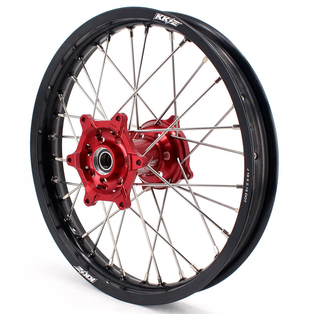 KKE 21/18 ENDURO WHEELS SET FOR HONDA CRF250X 2004-2019 CRF450X 05-19 RED HUBS - KKE Racing